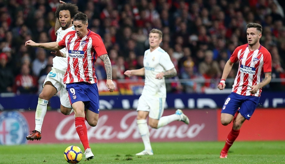 Un partido de Liga disputado por el Atlético de Madrid y el Real Madrid.