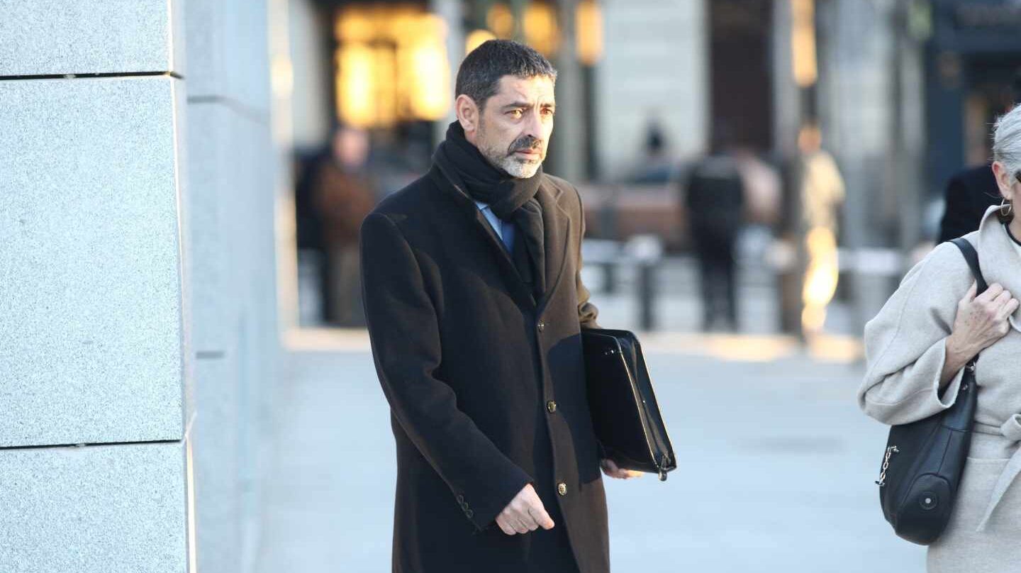 El ex mayor de los Mossos, Josep Lluis Trapero, a su llegada a la Audiencia Nacional para declarar por un posible delito de sedición.