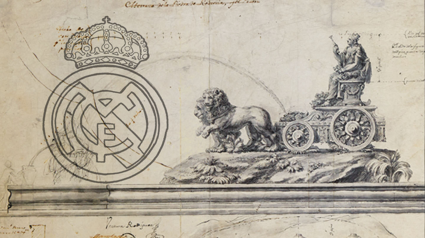 Proyecto de la Cibeles y escudo del Real Madrid