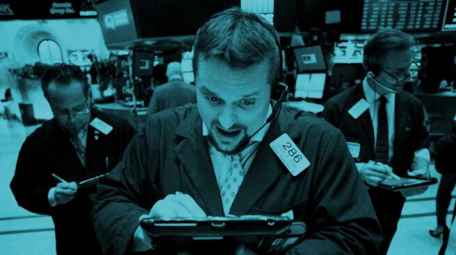 wall_street_opi Operadores bursátiles en Wall Street.