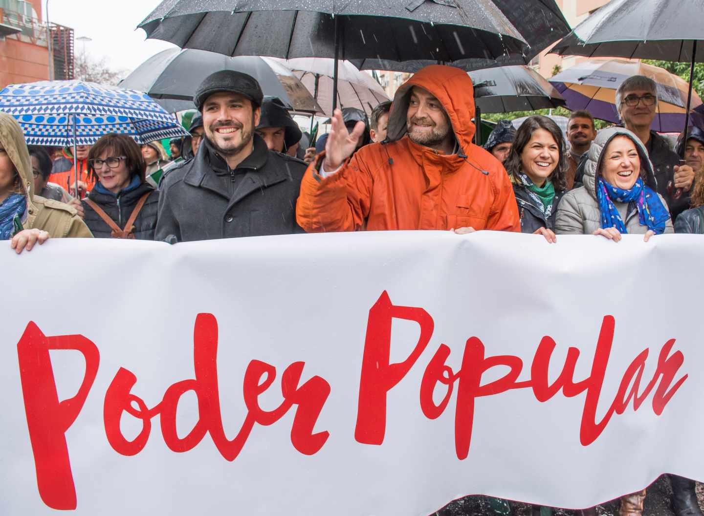 Alberto Garzón y Antonio Maíllo en la manifestación de Sevilla con motivo del Día de Andalucía