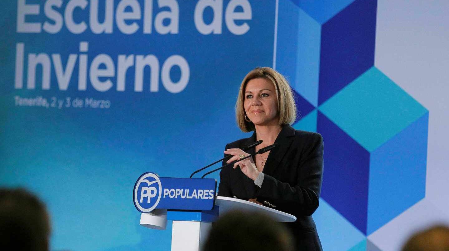 María Dolores de Cospedal en un acto del PP
