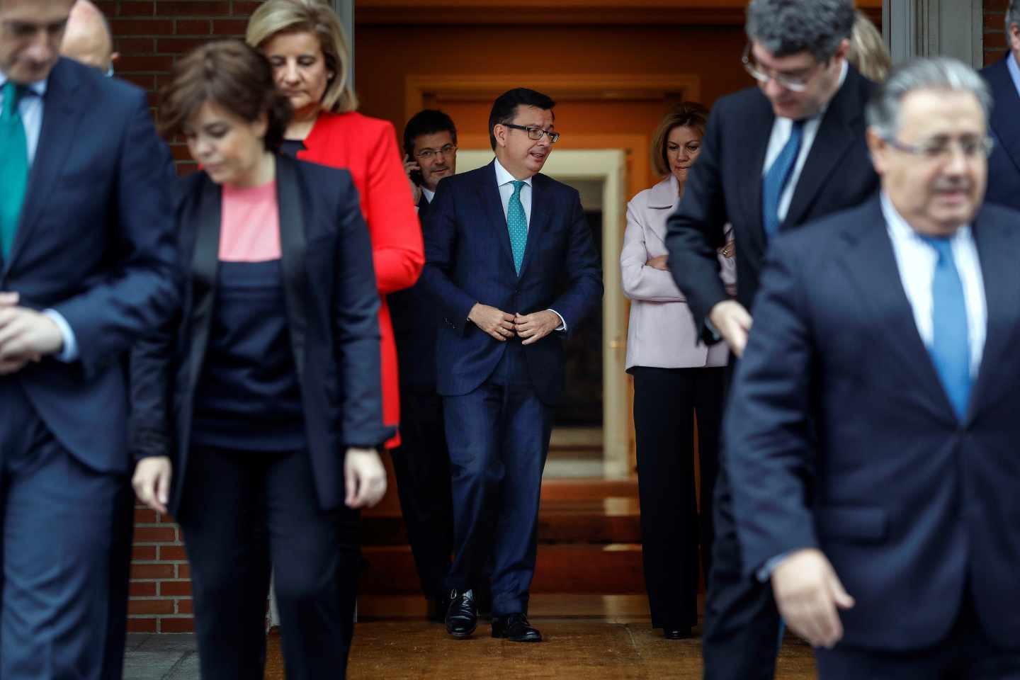 Los ministros antes de posar para la foto de familia