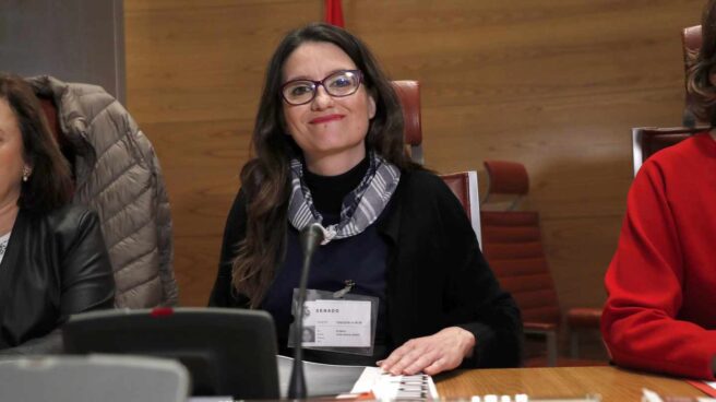 La vicepresidenta valenciana y colíder de Compromís, Mónica Oltra, durante su comparecencia ante la comisión de investigación del Senado.