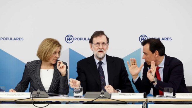 Cospedal, Rajoy y Maillo en el comité federal de este lunes