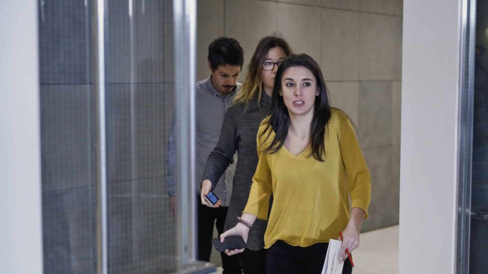 La portavoz parlamentaria de Unidos Podemos, Irene Montero, en el Congreso.