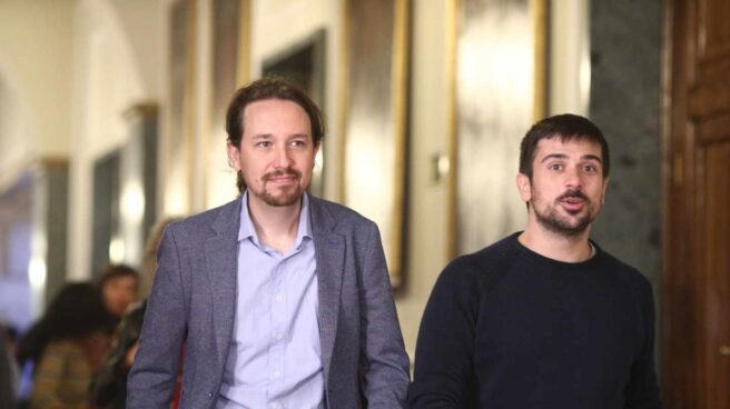 Pablo Iglesias y Ramón Espinar. Pablo Iglesias y Ramón Espinar.