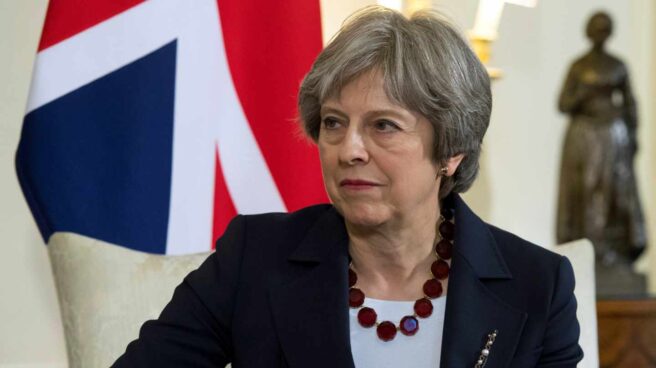 Theresa May, en el 10 de Downing Street.