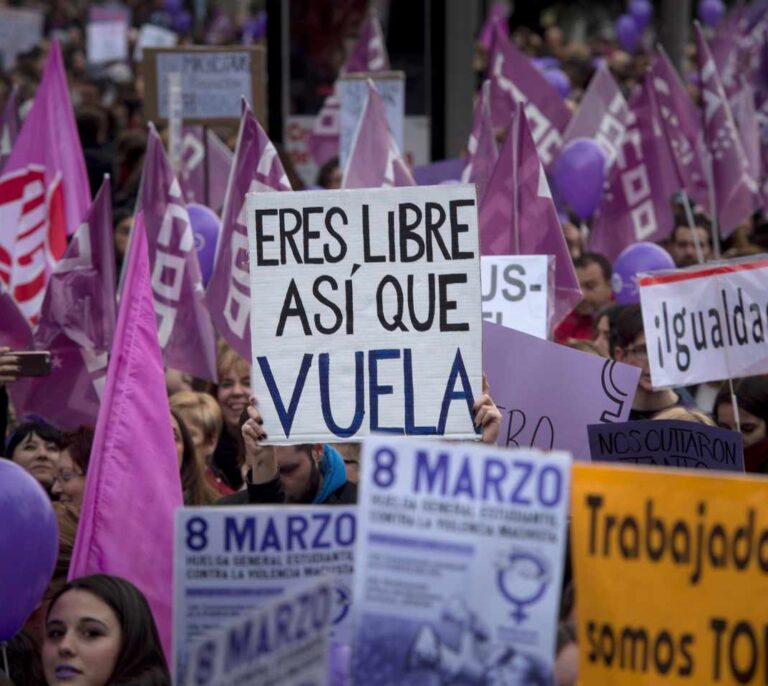 La manifestación más masiva de Europa por el 8M se celebró en Madrid