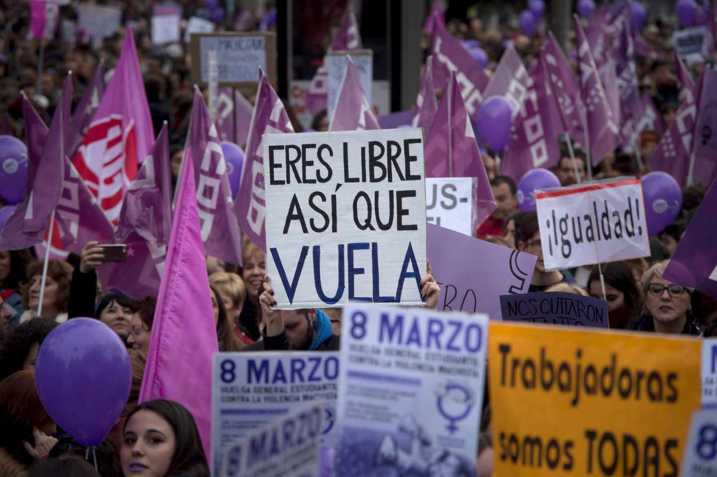 Manifestación feminista en Madrid.