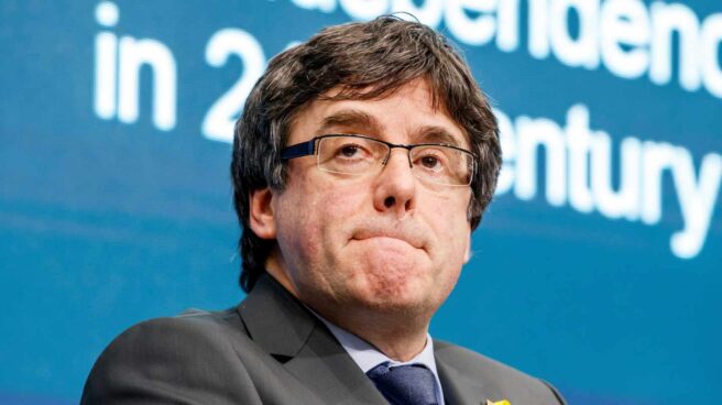 Puigemont El expresidente de la Generalitat de Cataluña Carles Puigdemont participa en un debate sobre la cuestión de la independencia en Europa en el siglo XXI, en el Instituto de Altos Estudios Internacionales de Ginebra, Suiza
