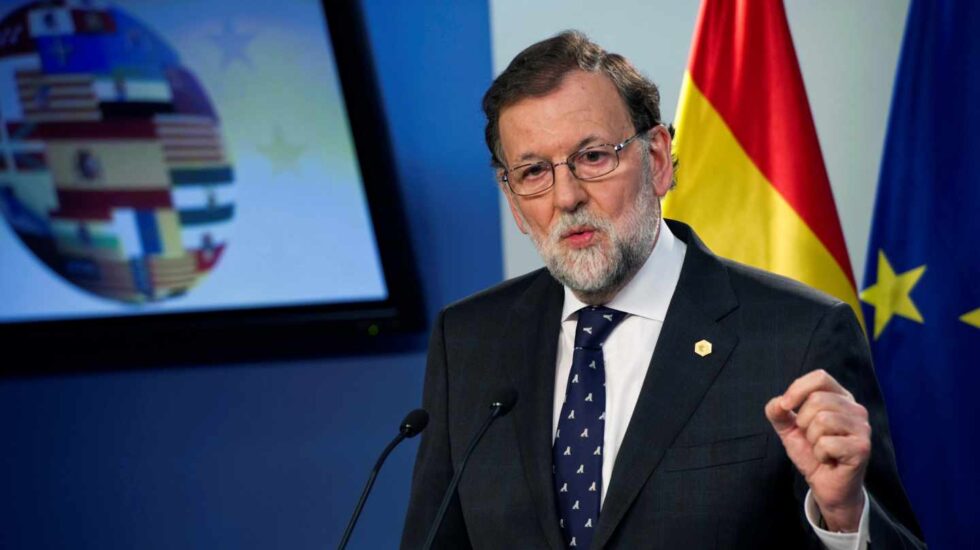 El presidente del gobierno español, Mariano Rajoy, en rueda de prensa tras el Consejo Europeo.