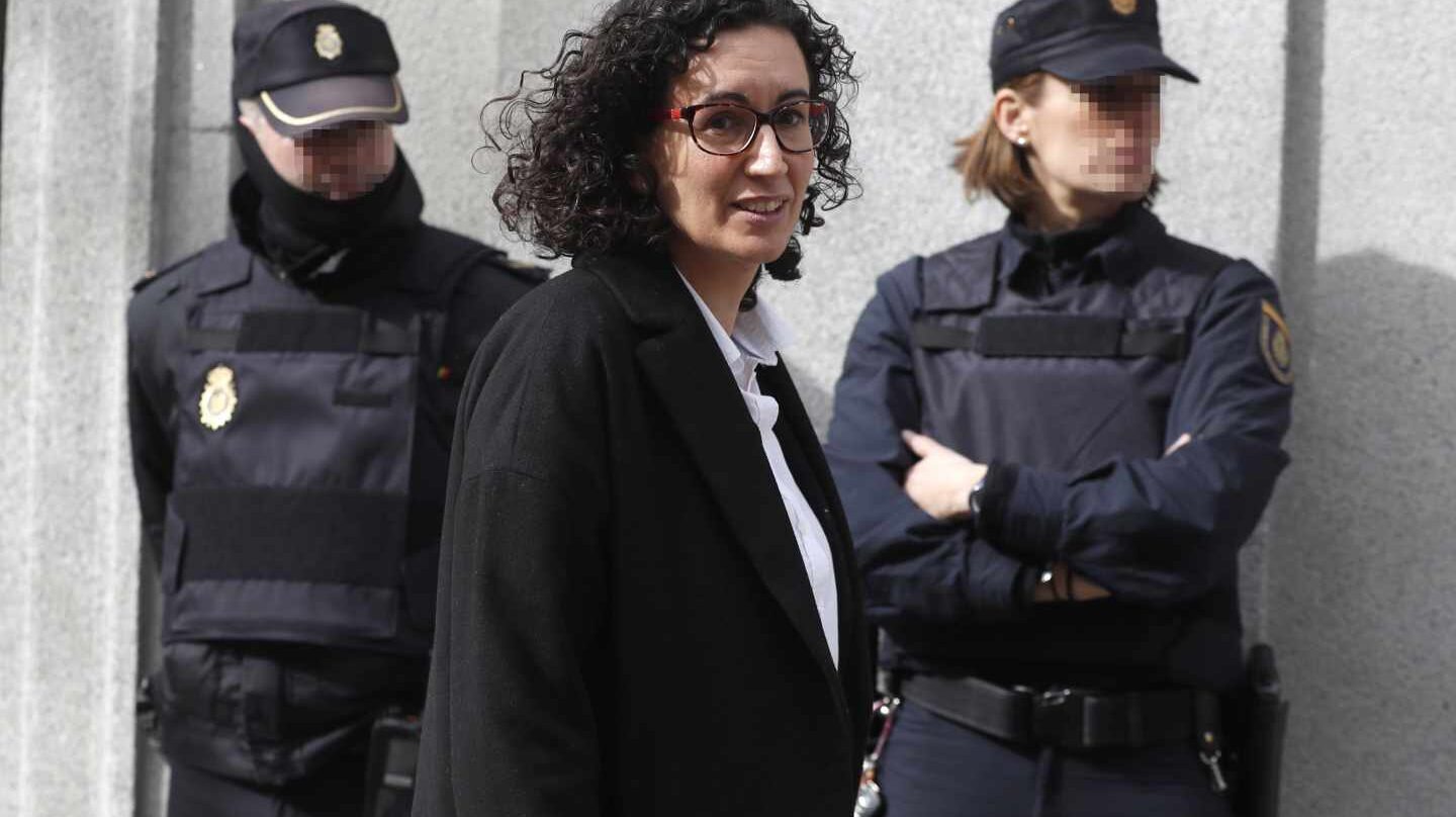 Marta Rovira, en febrero entrando en el Tribunal Supremo.