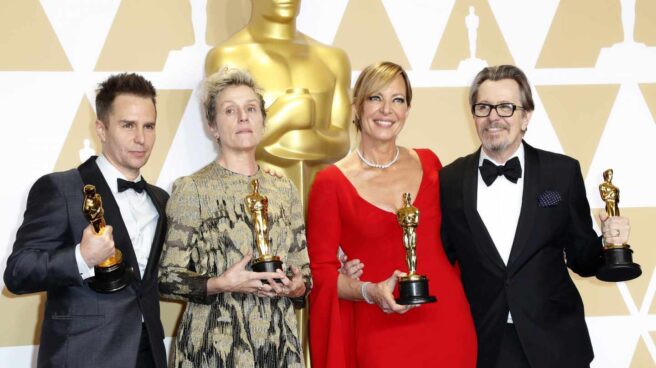 Sam Rockwell, Frances McDormand, Allison Janney y Gary Oldman Sam Rockwell, Frances McDormand, Allison Janney y Gary Oldman