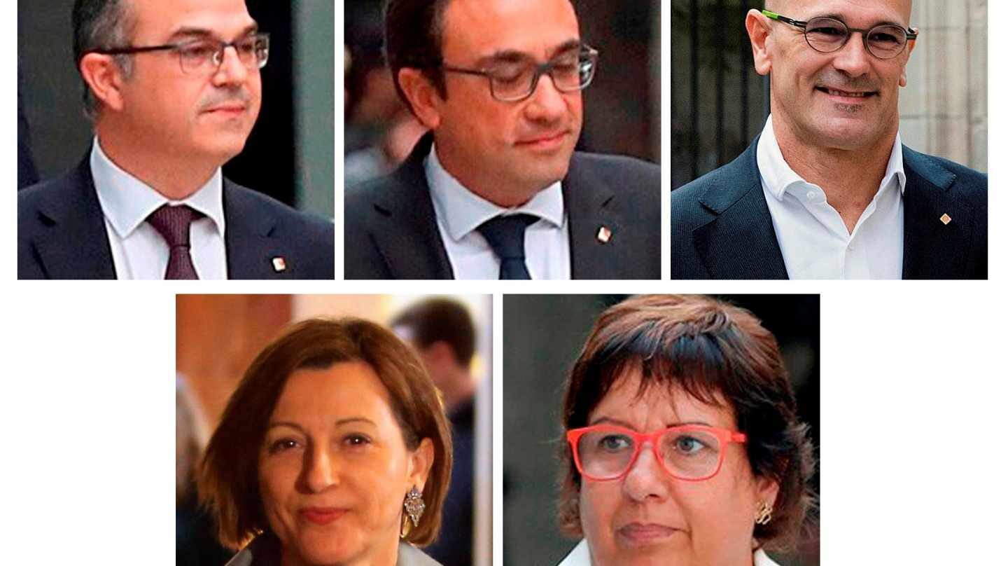Turull, Rull, Romeva, Forcadell y Bassa.