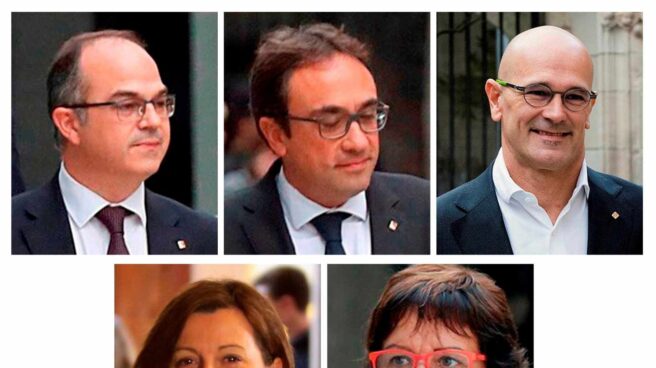 Turull, Rull, Romeva, Forcadell y Bassa.