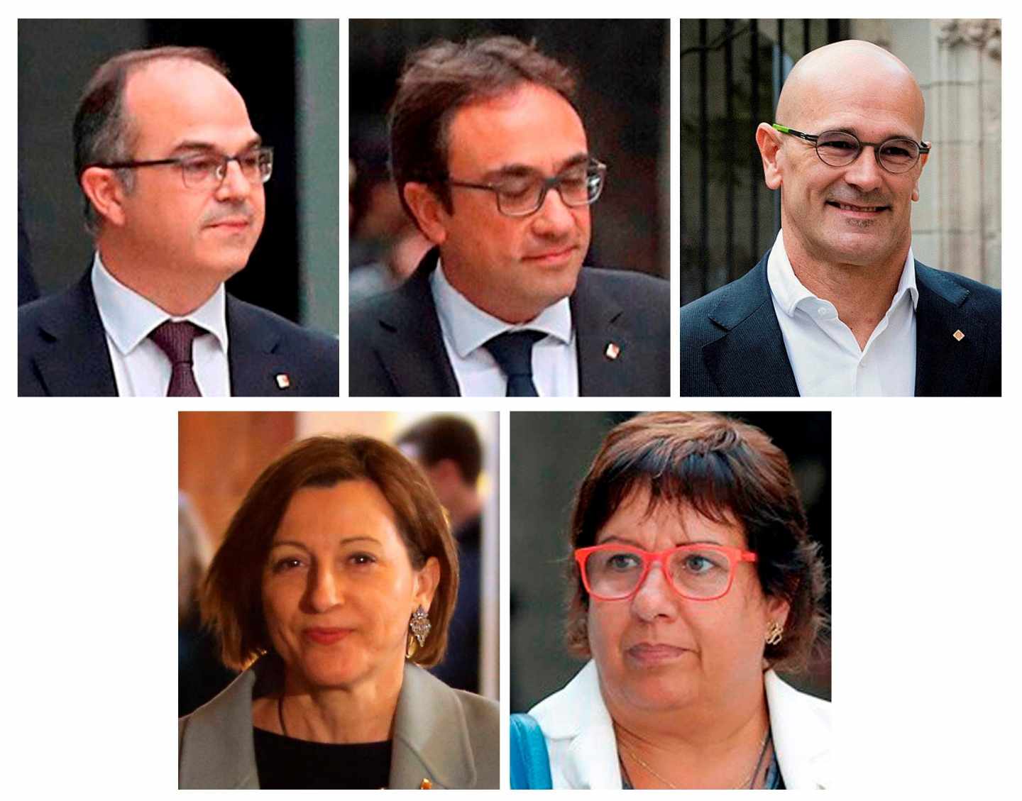 Turull, Rull, Romeva, Forcadell y Bassa.