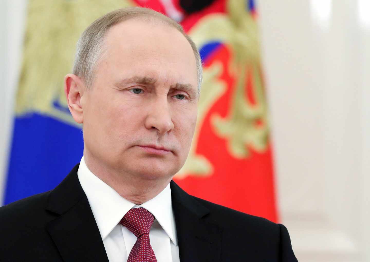 El líder ruso, Vladimir Putin, antes de dar un discurso a la nación.