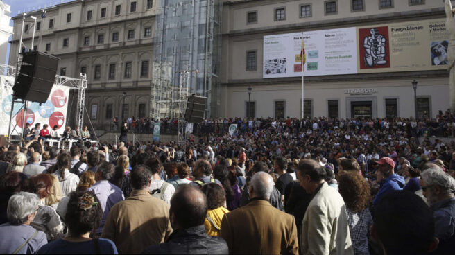 Acto de Ahora Madrid en la campaña electoral de mayo de 2015.