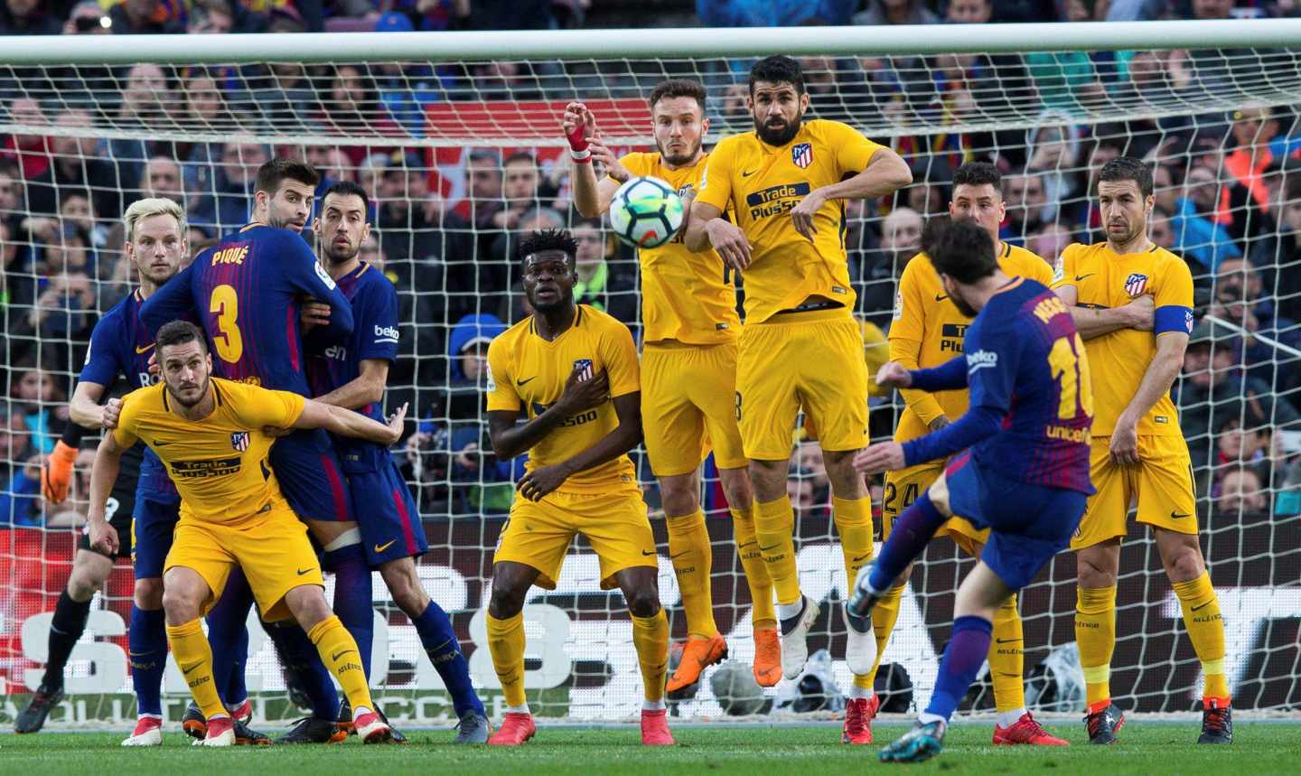 Un partido de Liga entre el FC Barcelona y el Atlético de Madrid.