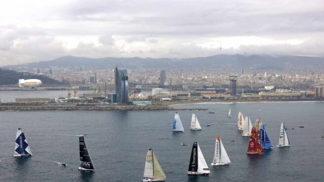 Una regata de la Barcelona World Race. Una regata de la Barcelona World Race.