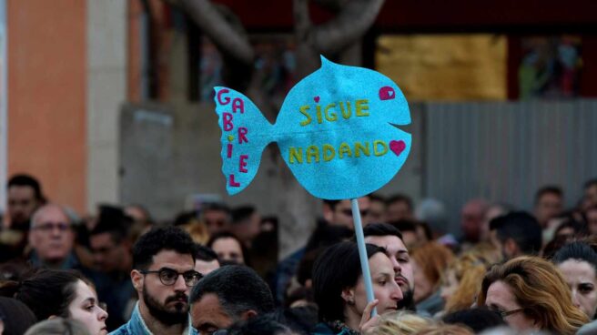 Concentración en apoyo a la familia de Gabriel, el niño asesinado en Almería.