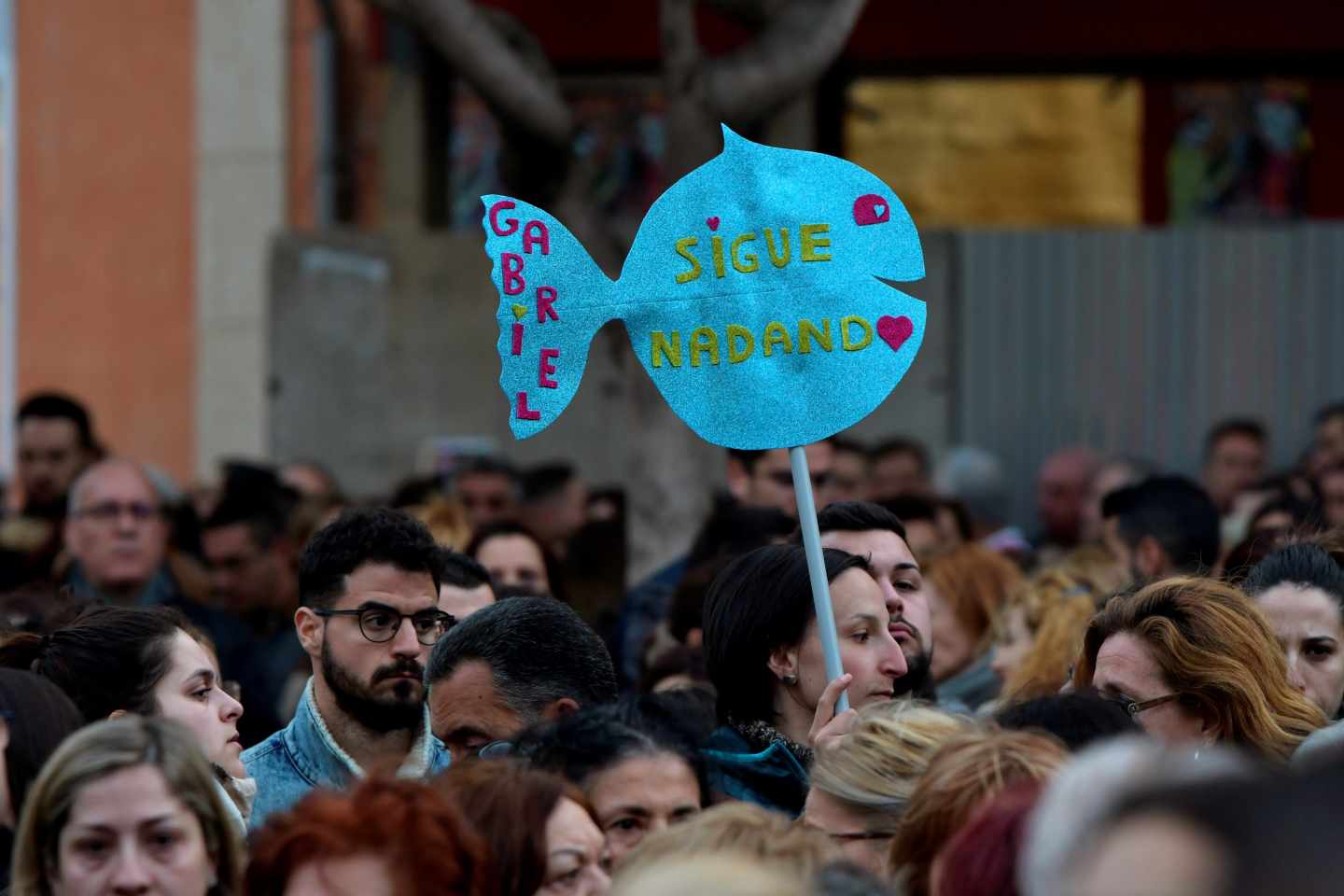 Concentración en apoyo a la familia de Gabriel, el niño asesinado en Almería.