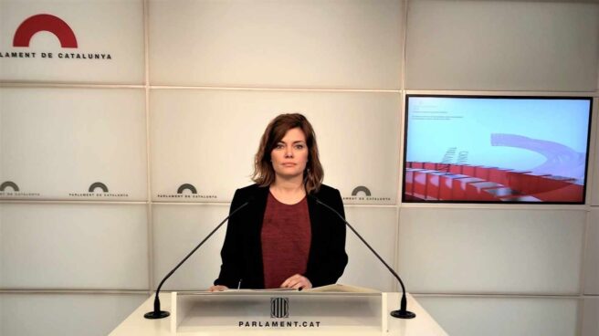 La portavoz de Catalunya En Comú-Podem, Elisenda Alamany, este lunes en el Parlament.