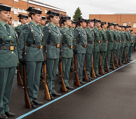 Guardias Civiles formados, en el complejo de Valdemoro (Madrid).