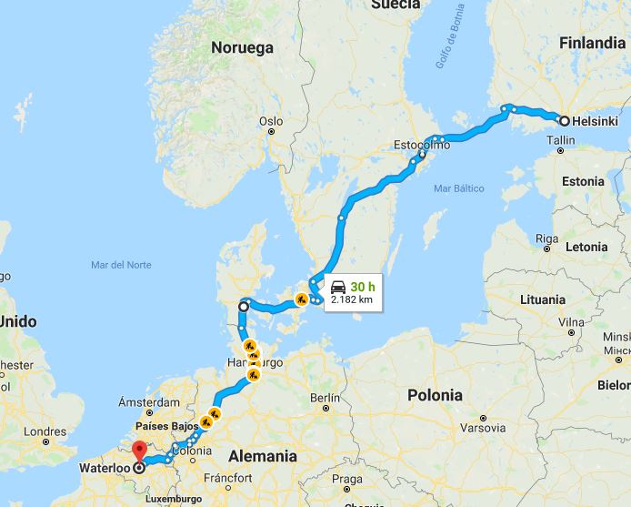 El viaje de Puigdemont, de Helsinki hasta Waterloo.