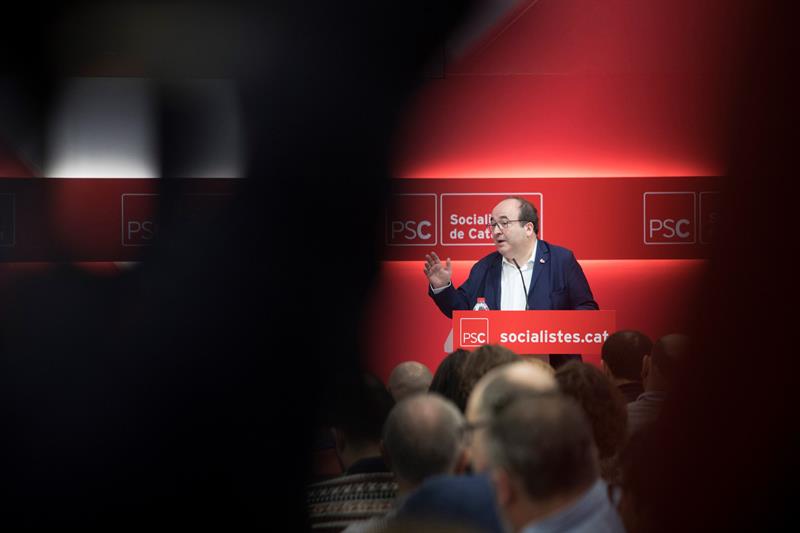 Miquel Iceta, durante un acto del PSC celebrado este sábado en Tàrrega (Lleida).