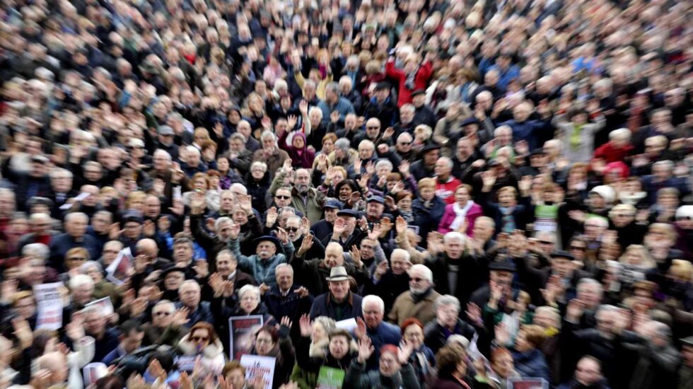 Movilizaciones en defensa del sistema público de pensiones.