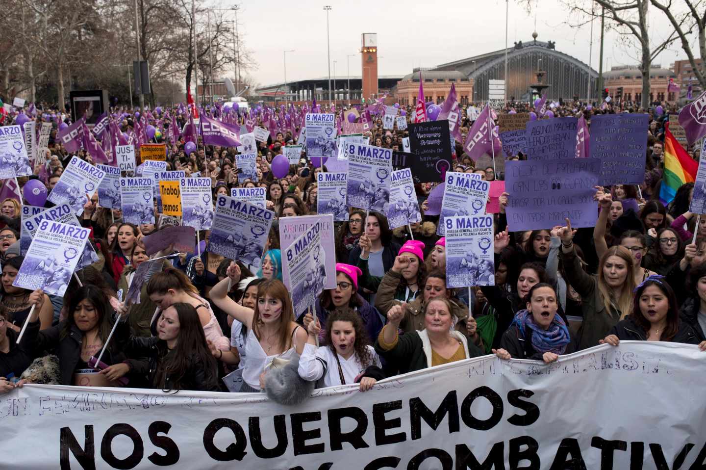 La manifestación de Madrid, en la plaza de Atocha.