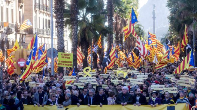 Cabecera de la manifestación convocada este 11 de marzo por la ANC.