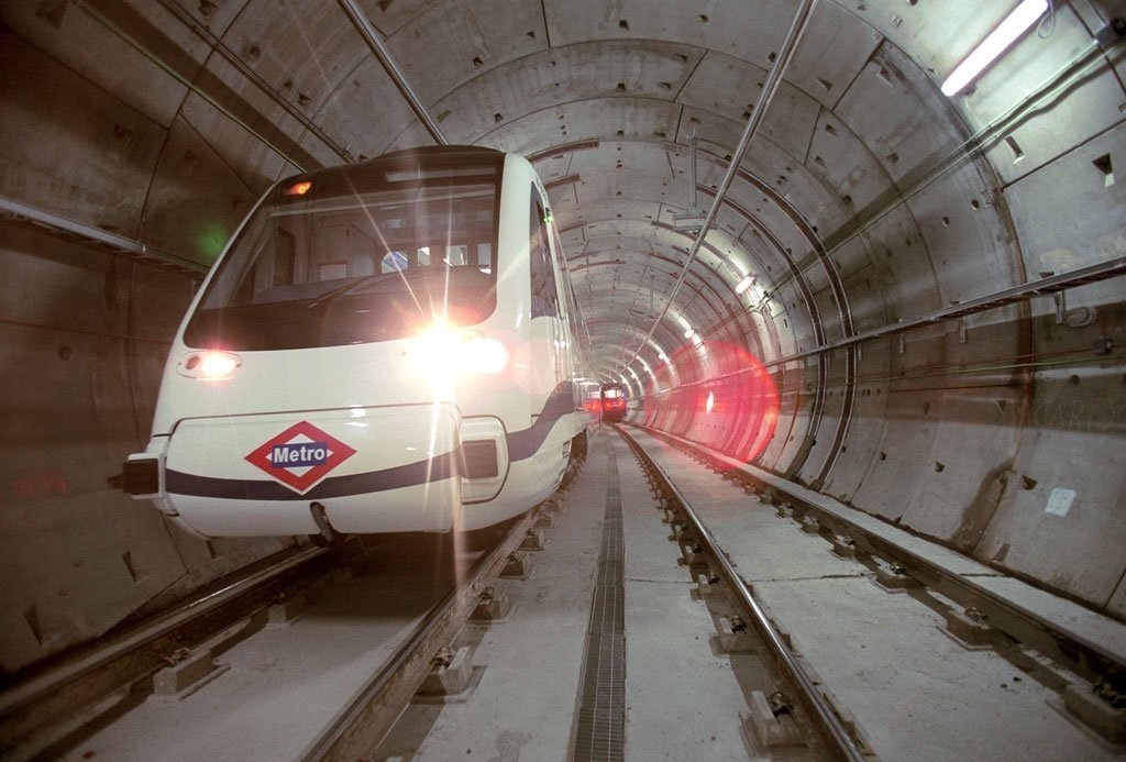 Uno de los trenes de Metro de Madrid,