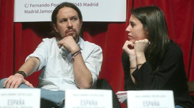 Pablo Iglesias e Irene Montero, en la presentación de un libro la pasada semana en Madrid.