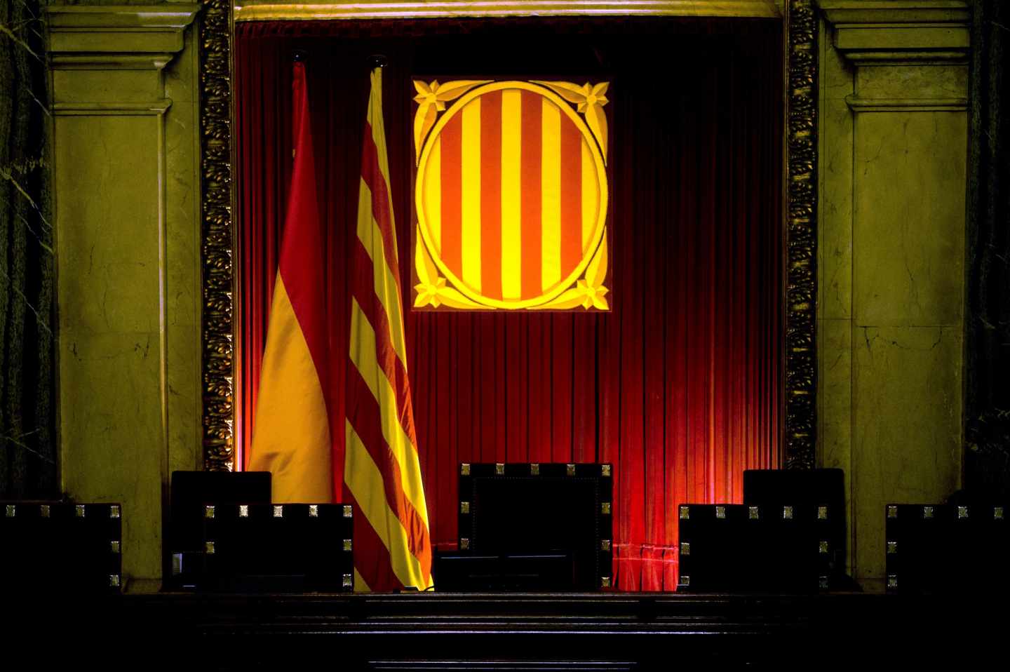 Sala de plenos del Parlament de Cataluña.