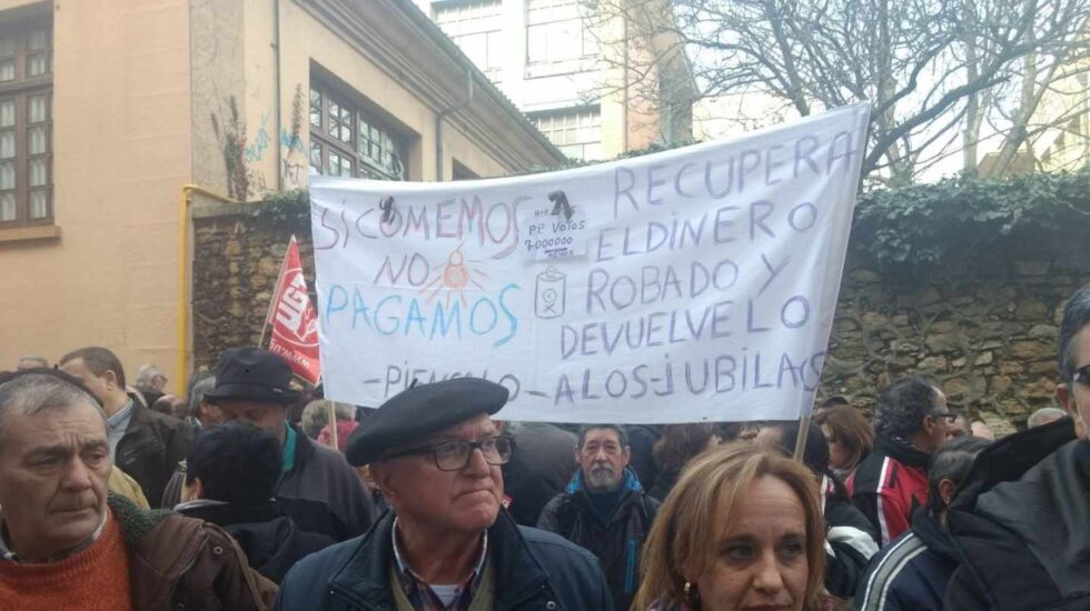 Manifestación de pensionistas en Oviedo.