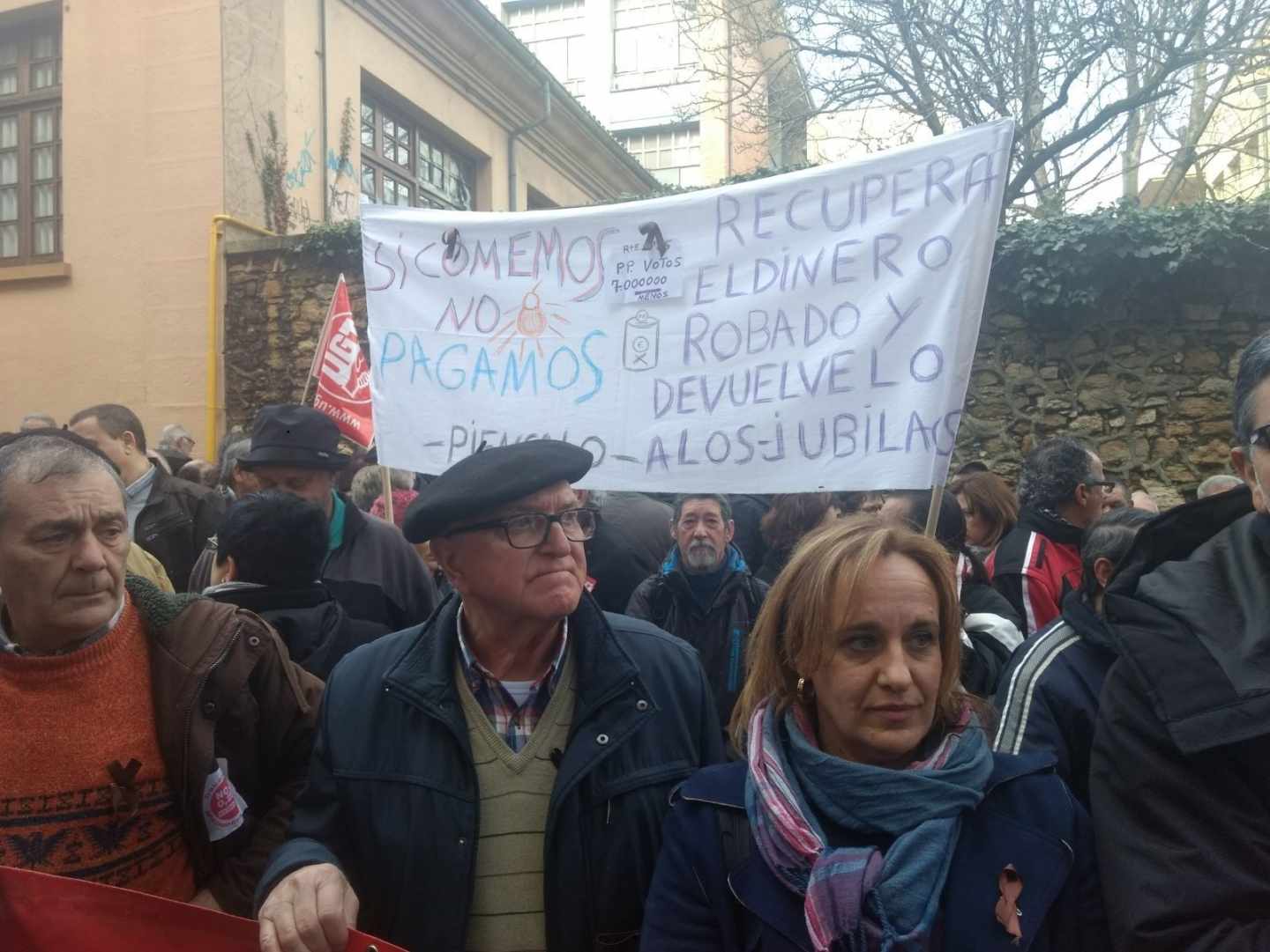 Manifestación de pensionistas en Oviedo.