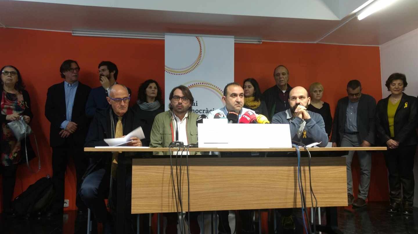 presentación este martes de la plataforma Espai Democràcia i Convivència