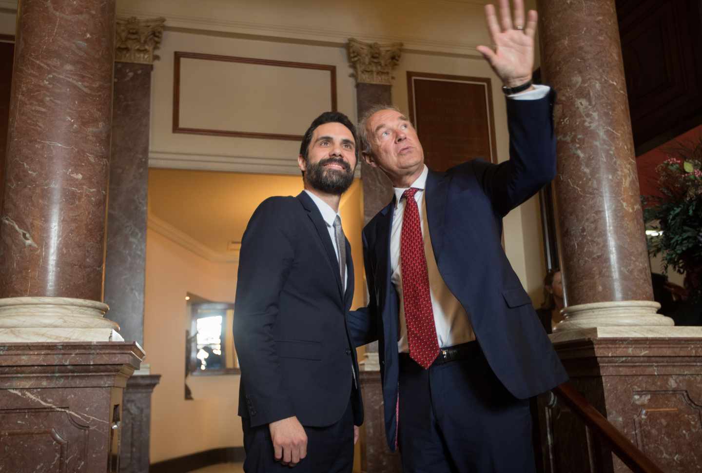 Roger Torrent y el empresario alemán Albert Peters, este martes durante un encuentro.