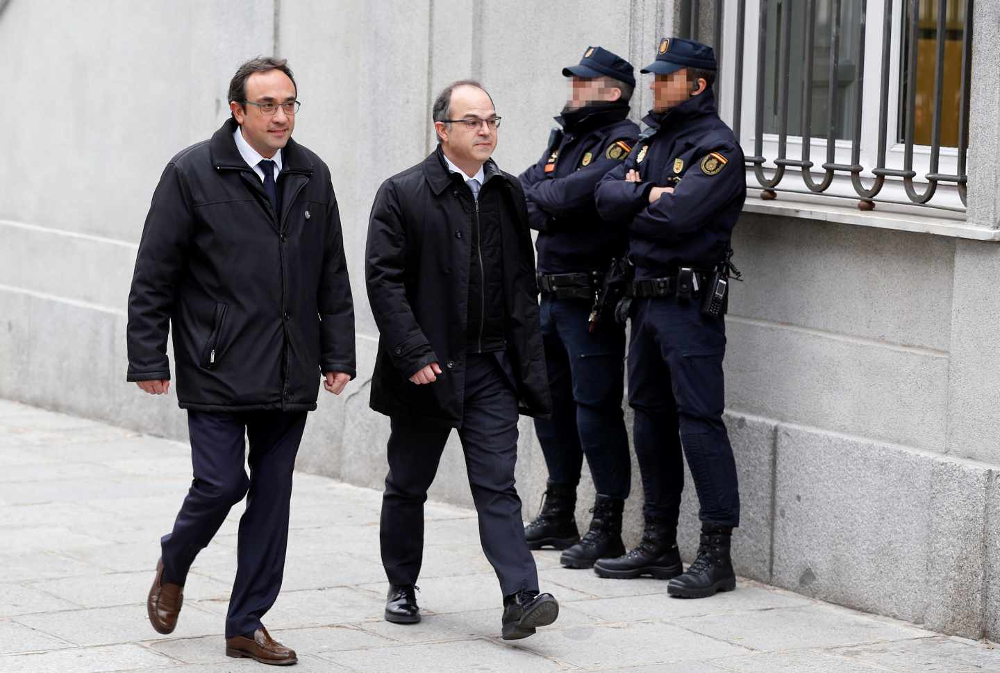 Josep Rull y Jordi Turull, a su llegada al Tribunal Supremo.