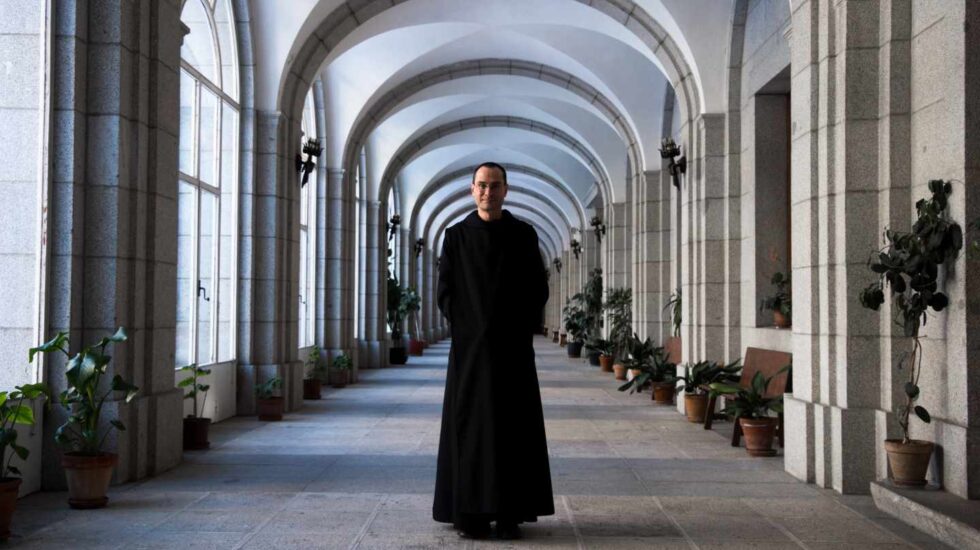 Santiago Cantera, prior del monasterio del Valle de los Caídos, el pasado lunes tras la entrevista con 'El Independiente'.