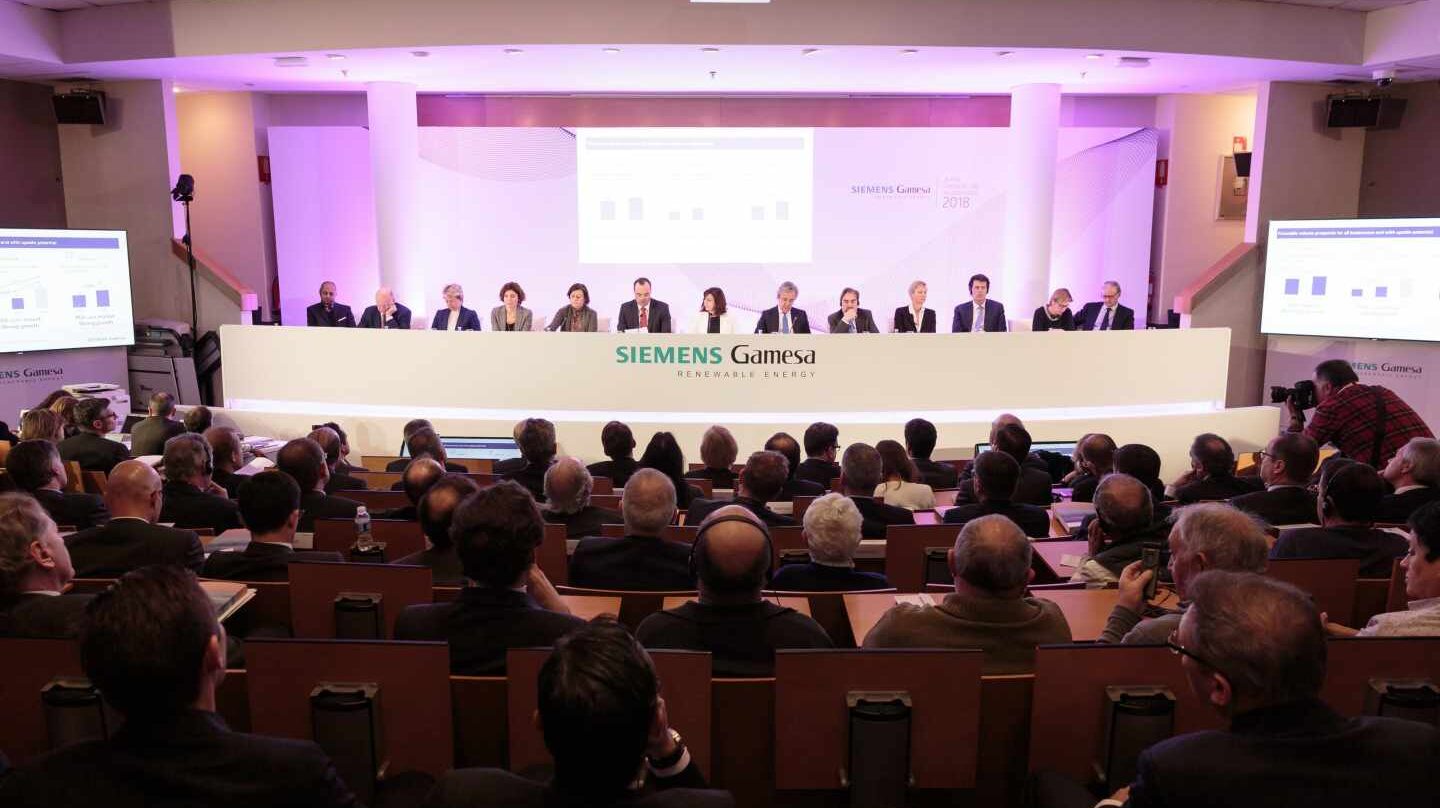 Junta de accionistas de Siemens Gamesa.