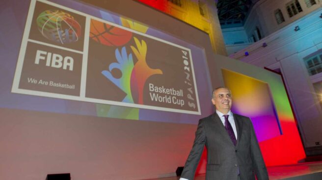 José Luis Sáez, en un acto promocional de la Copa del Mundo 2014.