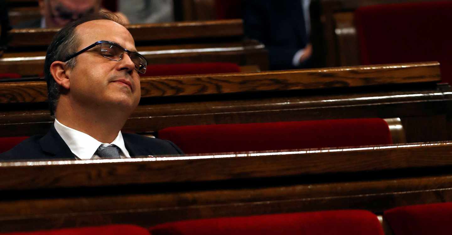 Jordi Turull, durante el pleno de investidura fallido en el Parlament.