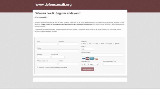 Puigdemont y los ex consellers fugados abren una web de donaciones ante las euroórdenes