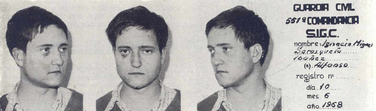 Iñaki Sarasketa, miembro de ETA que integró el comando junto a Txabi Etxebarrieta que asesinó a José Antonio Pardines, primera víctima de ETA el 7 de junio de 1968.