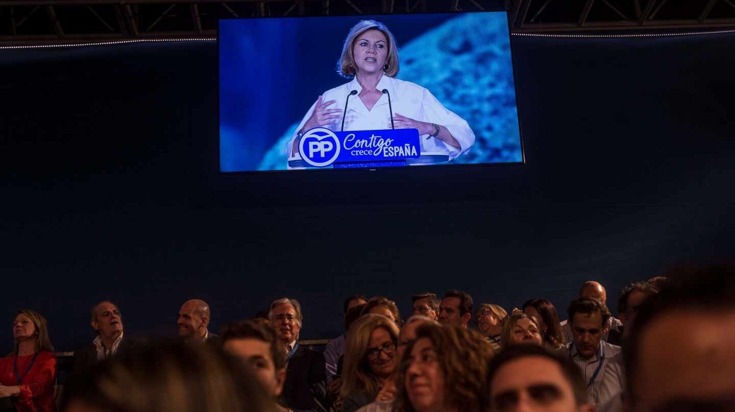 Cospedal durante su intervención en el cónclave popular