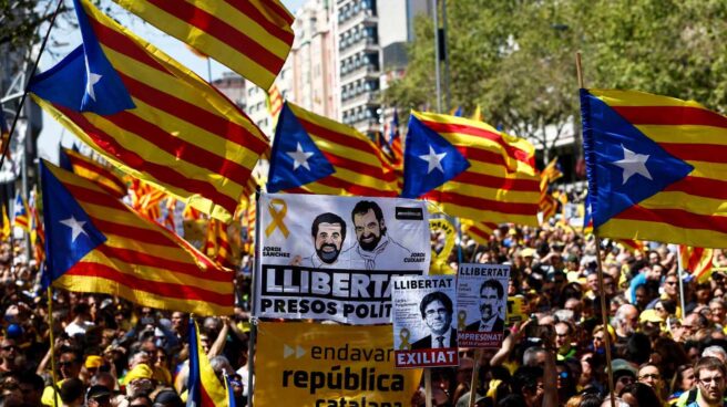 Manifestación independentista en Barcelona.